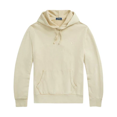 Ralph Lauren SS24 Solid Logo Embroidered Hoodie Beige Spring Edition MNPOKNI16823474-200
