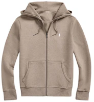 Ralph Lauren SS24 Solid Logo Embroidered Zip Hoodie Dark Taupe MNPOKNI16823458-200 Ralph Lauren SS24 Solid Logo Embroidered Zip Hoodie Dark Taupe MNPOKNI16823458-200