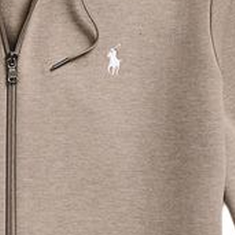 Ralph Lauren SS24 Solid Logo Embroidered Zip Hoodie Dark Taupe MNPOKNI16823458-200 圖 6