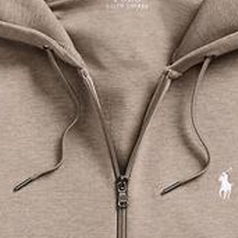 Ralph Lauren SS24 Solid Logo Embroidered Zip Hoodie Dark Taupe MNPOKNI16823458-200 圖 7