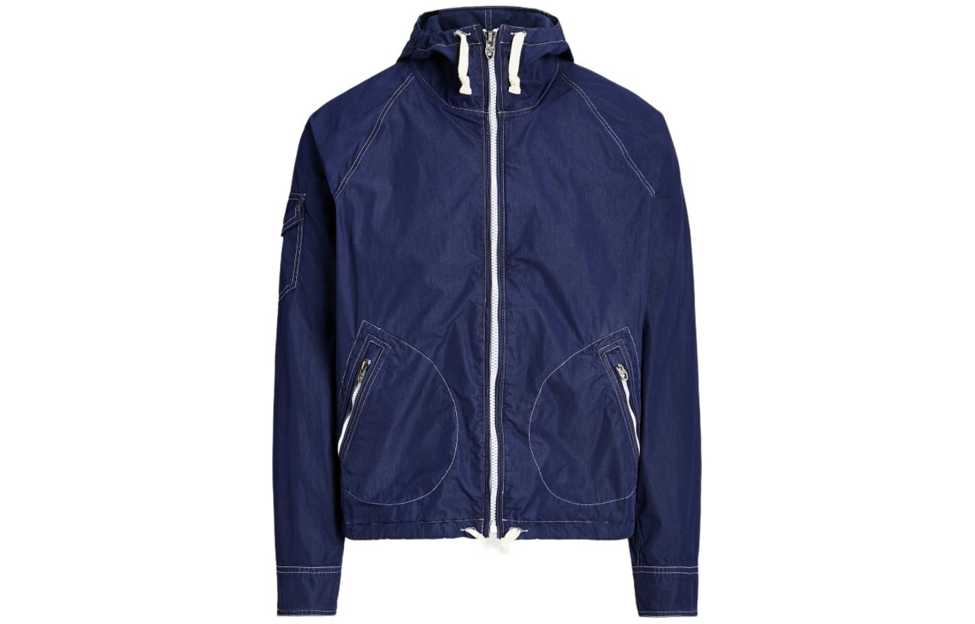 Ralph Lauren SS24 Solid Logo Hoodie Jacket Navy Blue MNPOOTW16021320-410