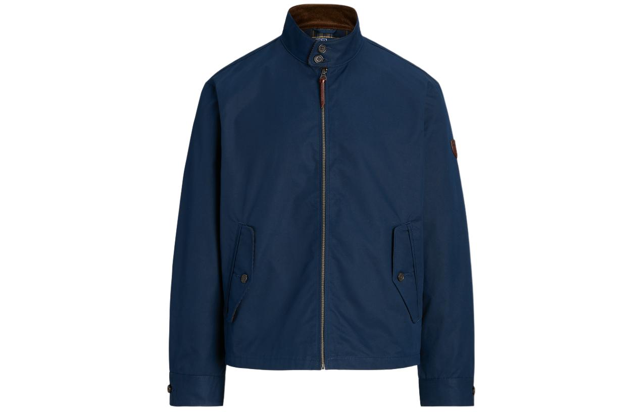 Ralph Lauren SS24 Solid Navy Badge Zip-Up Jacket MNPOOTW16021326-410