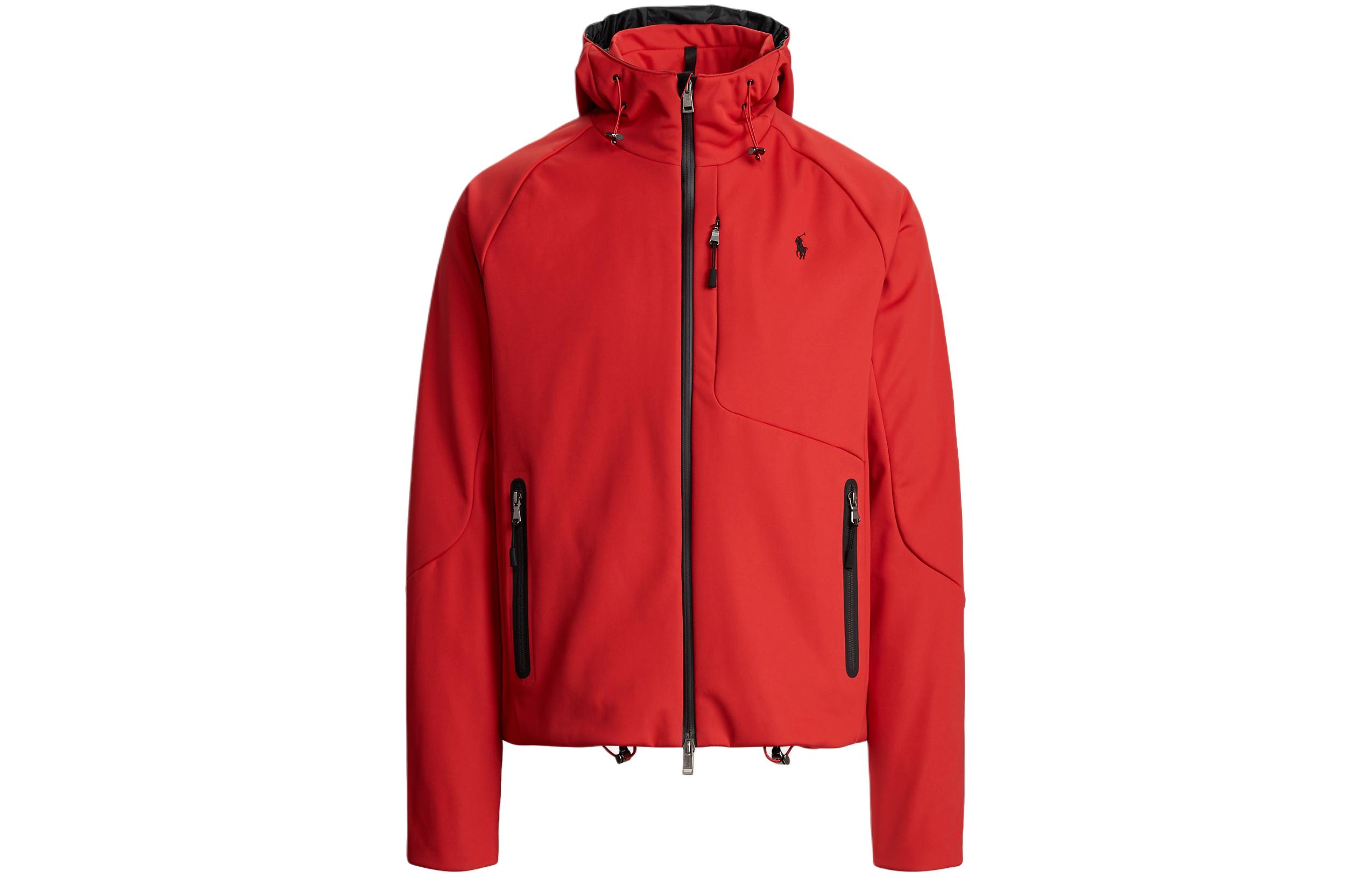 Ralph Lauren SS24 Solid Red Hoodie Jacket with Pony Embroidery for Men 710828447-002