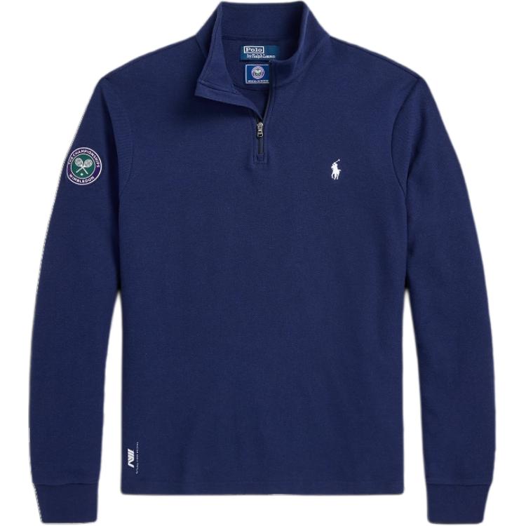 Ralph Lauren SS24 Solid Small Pony Embroidered High-Neck Sweatshirt Navy MNPOKNI16823593-410