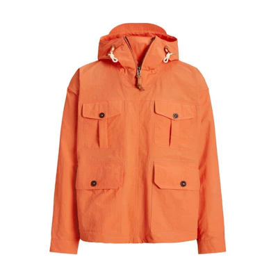 Ralph Lauren SS24 Solid Zip Hoodie Jacket - Carrot Orange 710943517-001