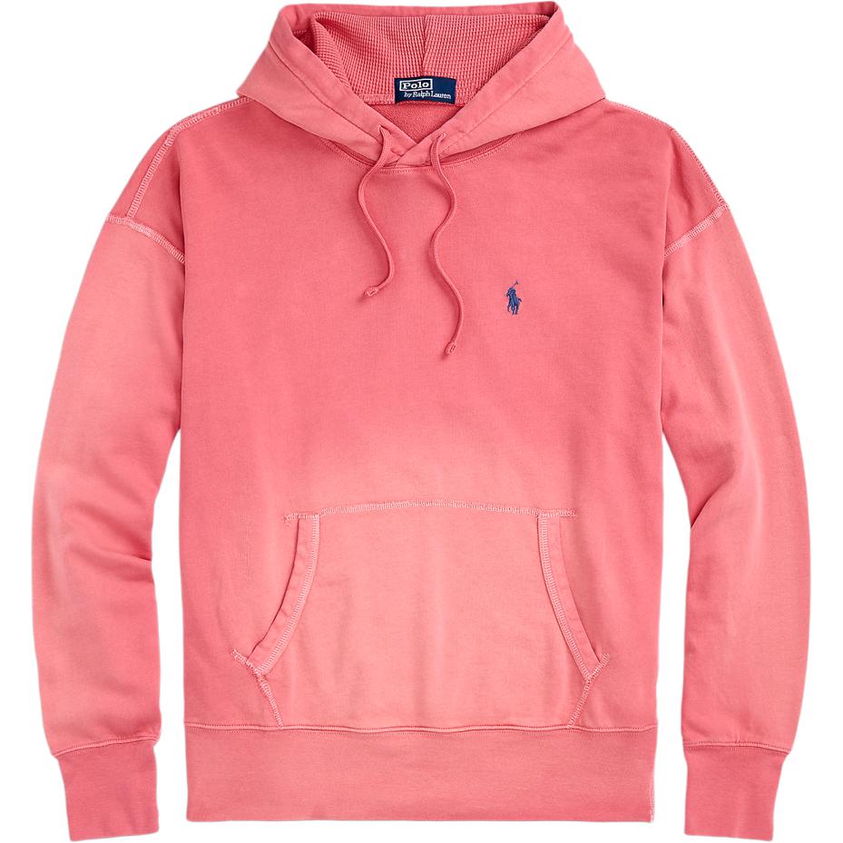 Ralph Lauren SS24 Washed Logo Embroidered Hoodie Berry Color - Casual Wear MNPOKNI16823713-600