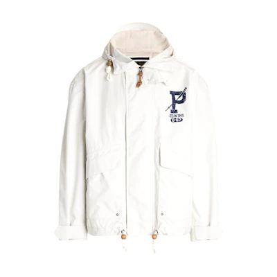 Ralph Lauren SS24 Washed White Letter Logo Print Hooded Jacket MNPOOTW16021325-100