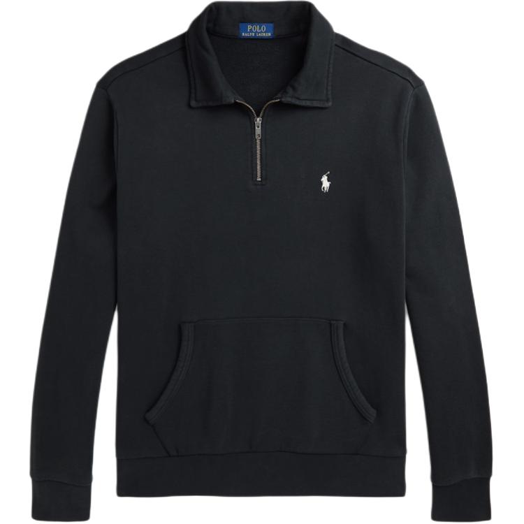 Ralph Lauren SS25 Quarter-Zip Pullover Sweatshirt with Pony Embroidery MNPOKNI16824143-001