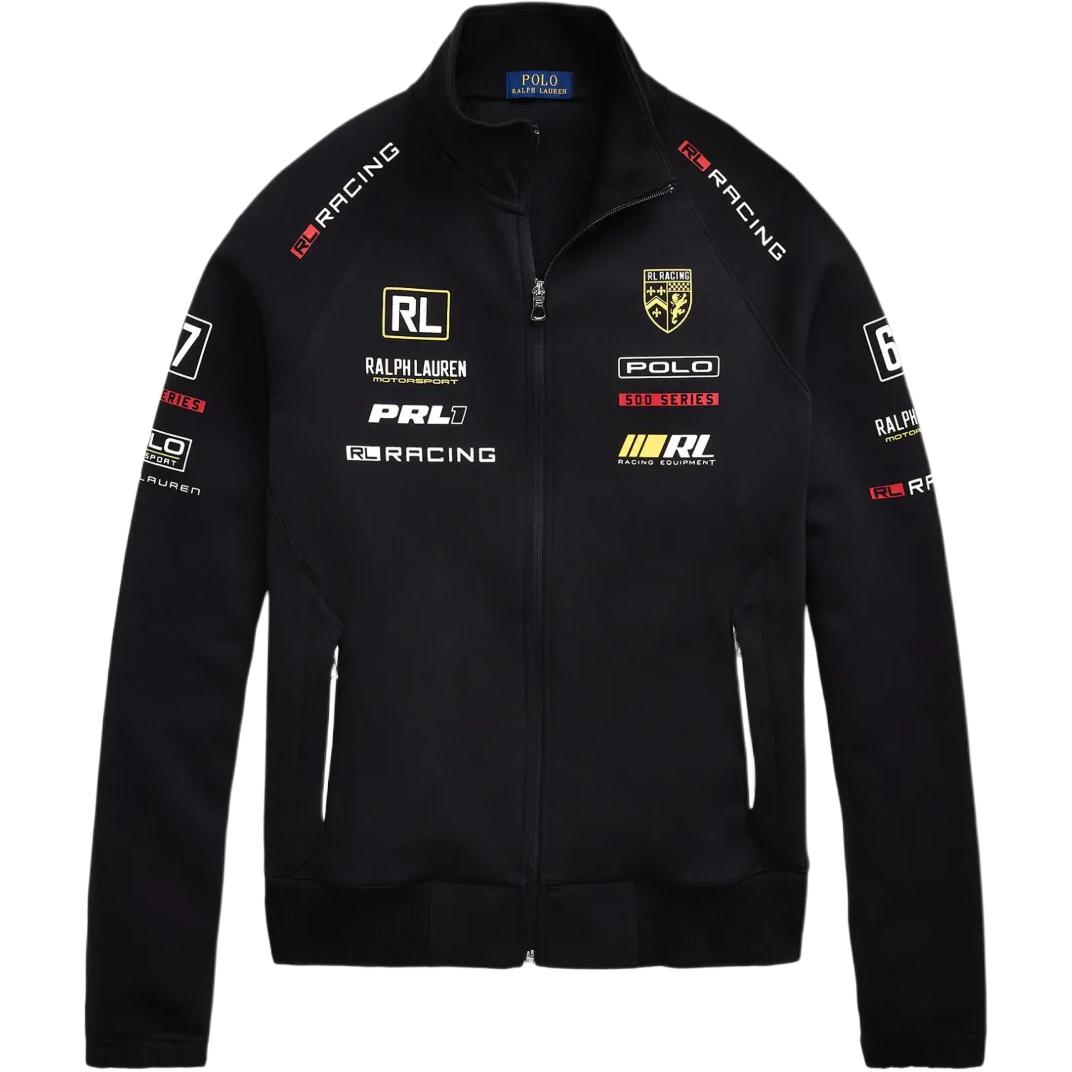 Ralph Lauren SS25 Racing Stretch Knit Zip Motorcycle Jacket 710972339-001