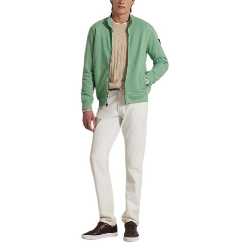 Ralph Lauren SS25S Dyed Cotton Zip Jacket Green MNPOKNI16824326-440