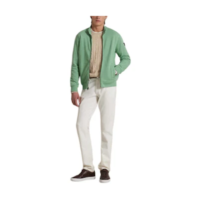 Ralph Lauren SS25S Dyed Cotton Zip Jacket Green MNPOKNI16824326-440