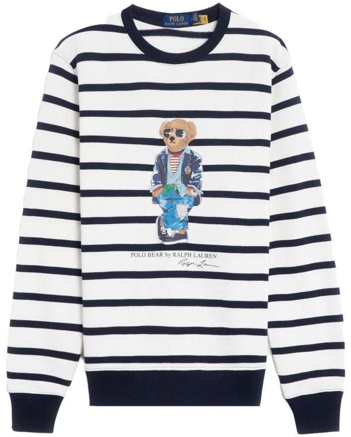 ralph-lauren-striped-bear-print-crewneck-pullover-sweatshirt-white-710909723-001