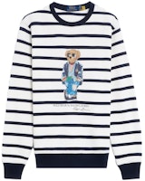 Ralph Lauren Striped Bear Print Crewneck Pullover Sweatshirt White (). 710909723-001 Ralph Lauren Striped Bear Print Crewneck Pullover Sweatshirt White (). 710909723-001
