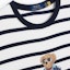 Lookbook Ralph Lauren Striped Bear Crewneck Sweatshirt Putih. 710909723-001