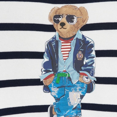 Ralph Lauren Striped Bear Crewneck Sweatshirt Putih. 710909723-001 Shop Ralph Lauren Striped Bear Crewneck Sweatshirt Putih. 710909723-001