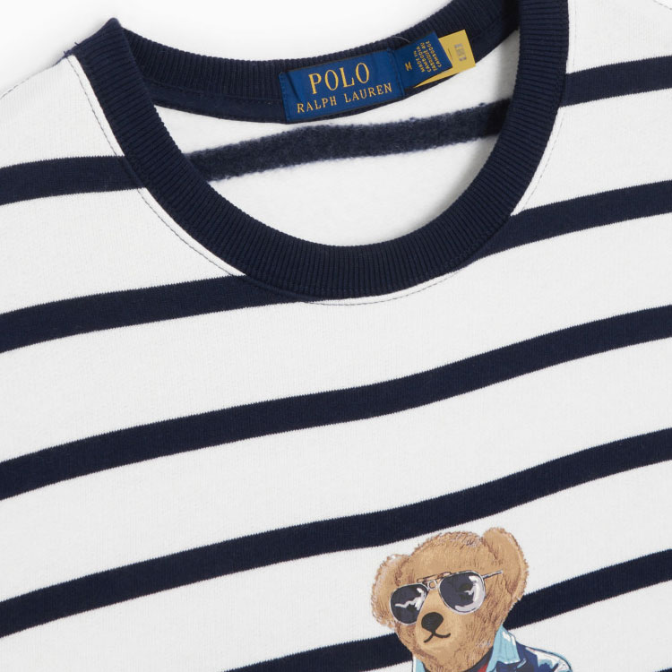 Purchase Ralph Lauren Striped Bear Crewneck Sweatshirt Putih. 710909723-001