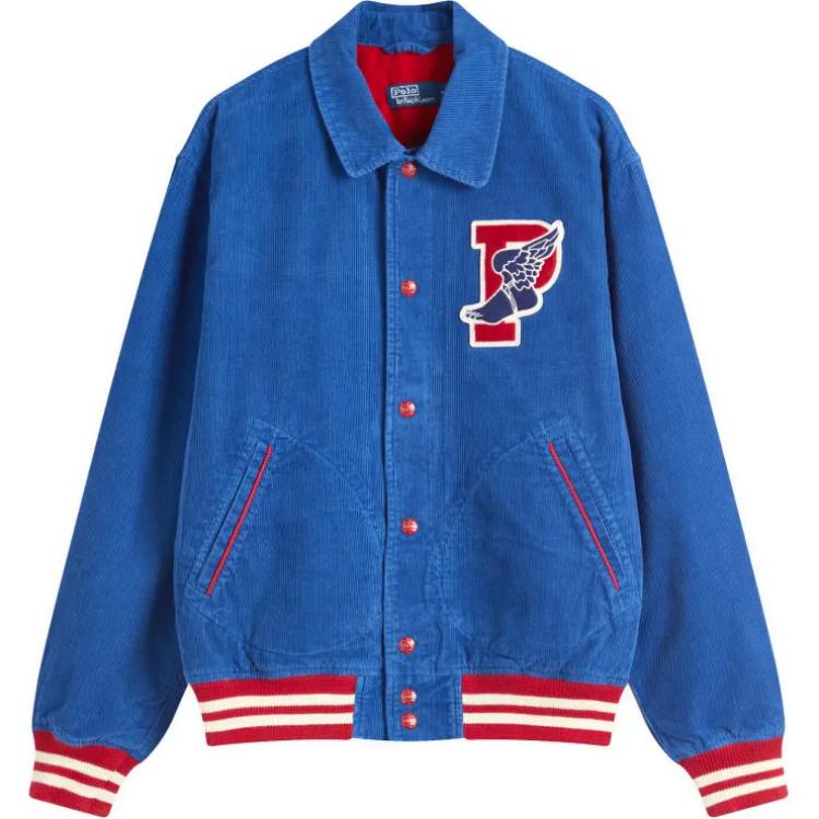 Ralph Lauren Striped Colorblock Button-Up Jacket Blue - Long Sleeve Jacket 710962236-001