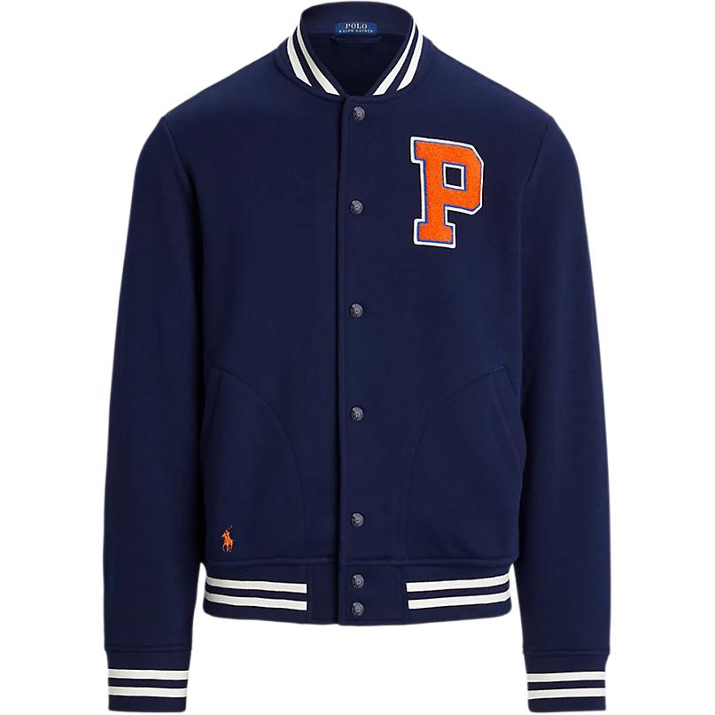 Ralph Lauren Striped Letter Long Sleeve Jacket - Dark Blue MNPOKNI16824159-410