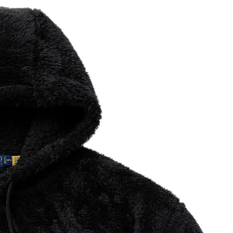 Purchase 拉夫勞倫條紋Logo印花黑色連帽長袖上衣 710920251-002