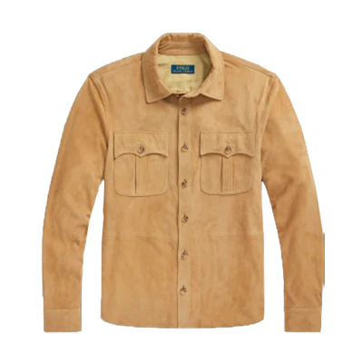 Ralph Lauren Suede Safari Jacket Men’s Beige Brown MNPOOTW16020640