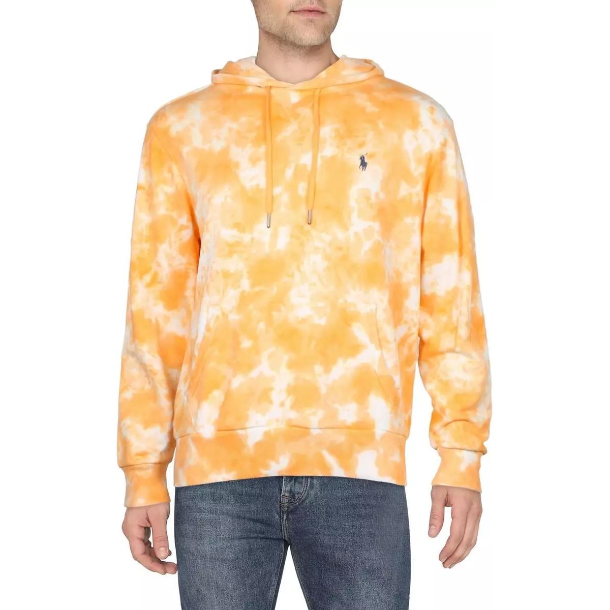 Ralph Lauren Tie-Dye Logo Hoodie Long Sleeve Orange 710901347-002