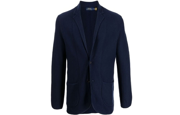 Ralph Lauren Trench Coat Jacket Single-Breasted Navy Blue 710843151-001