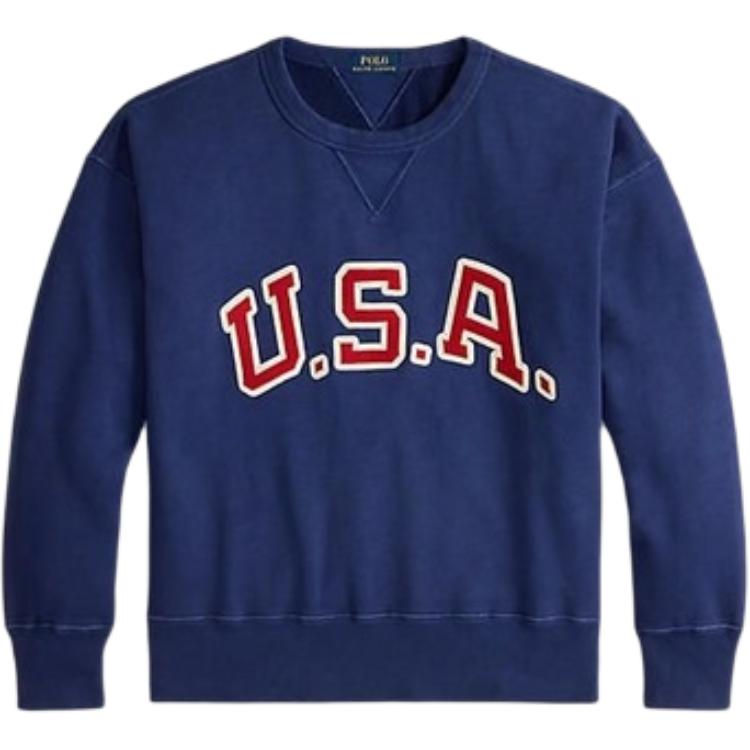 Ralph Lauren Unisex Loose Fit Crewneck Logo Sweatshirt Long Sleeve MNPOKNI16824550400