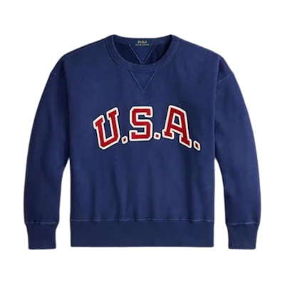 Ralph Lauren Unisex Loose Fit Crewneck Logo Sweatshirt Long Sleeve MNPOKNI16824550400