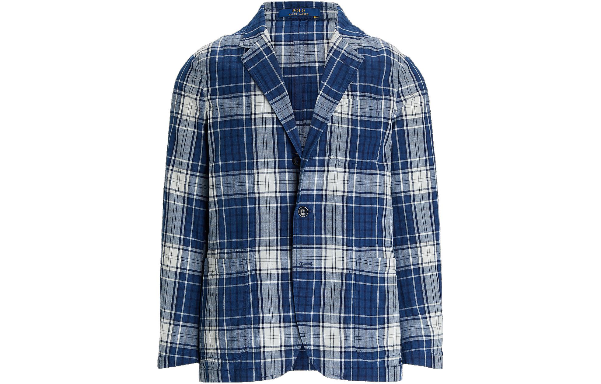 Ralph Lauren V-Neck Long-Sleeve Jacket Light Blue MNPOOTW16021119-400