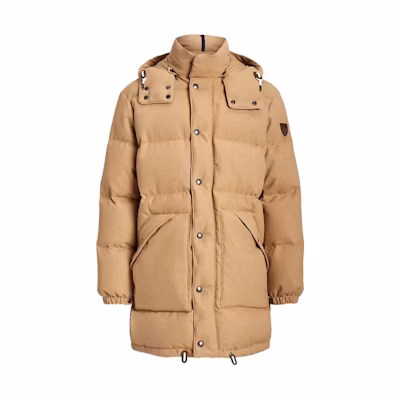 Ralph Lauren Wainwright Wool-Blend Down Coat Khaki Mid-Length Jacket MNPOOTW12820-072