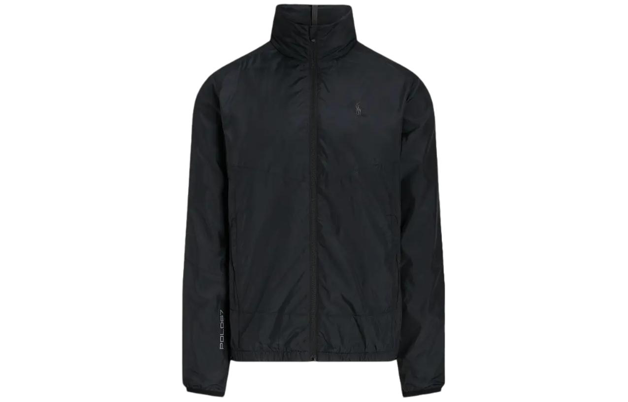 Ralph Lauren Water-Repellent Ripstop Jacket Black Full-Zip Stand-Collar MNPOOTW16021-171