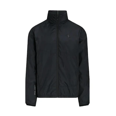 Ralph Lauren Water-Repellent Ripstop Jacket Black Full-Zip Stand-Collar MNPOOTW16021-171