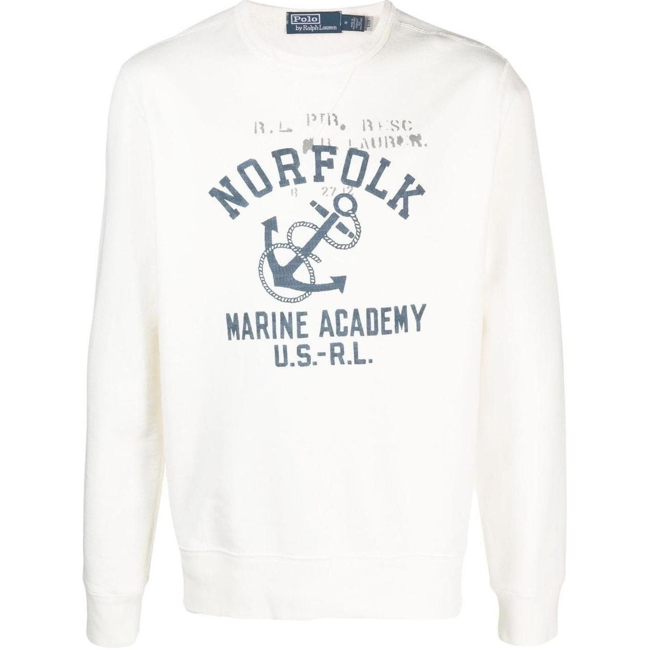 Ralph Lauren White Crewneck Pullover Long Sleeve Sweatshirt 710909946-001