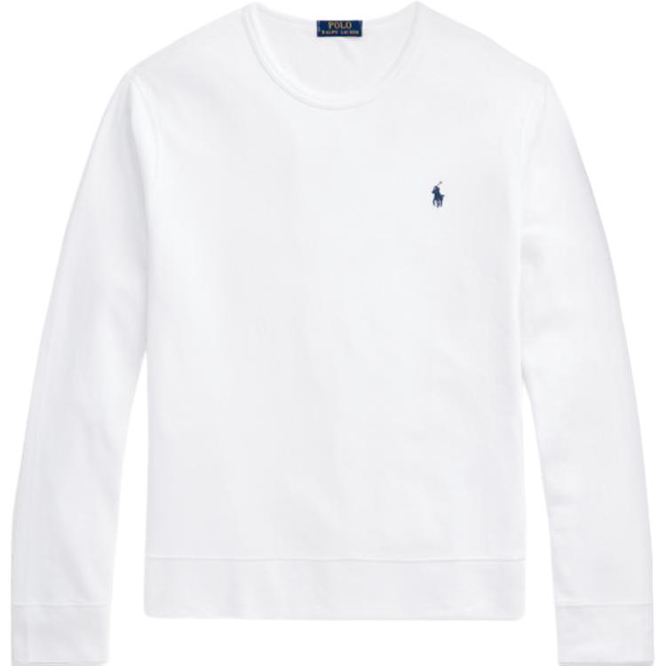 Ralph Lauren White Crewneck Sweatshirt with Embroidered Logo MNPOKNI16822888-100