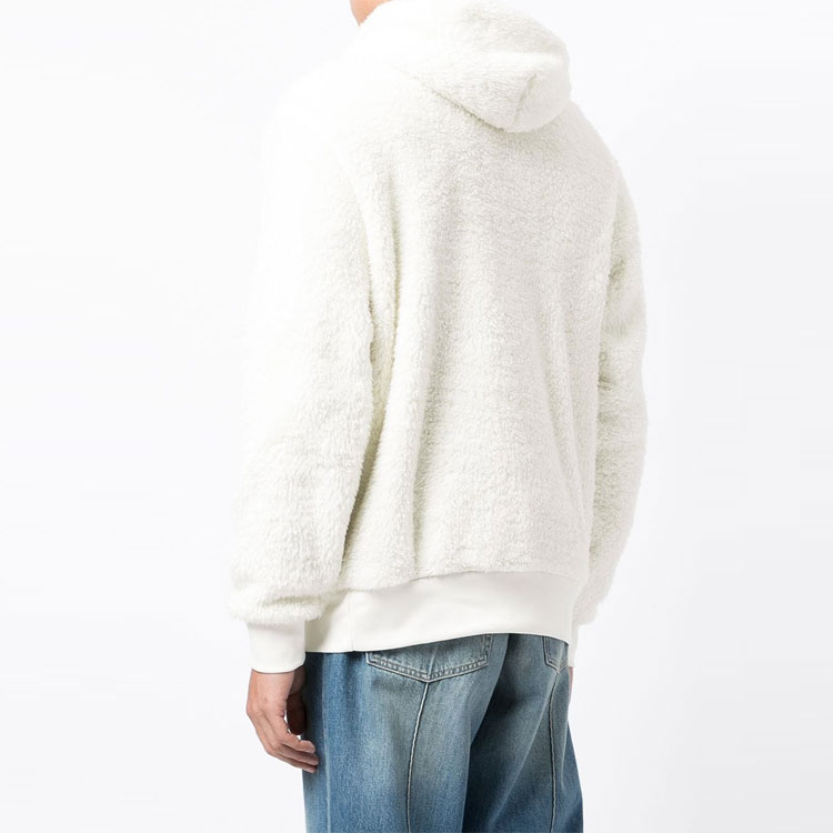 Shop ラルフ ローレン ホワイト フリース スウェットシャツ フロントロゴ刺繍 710853339-003