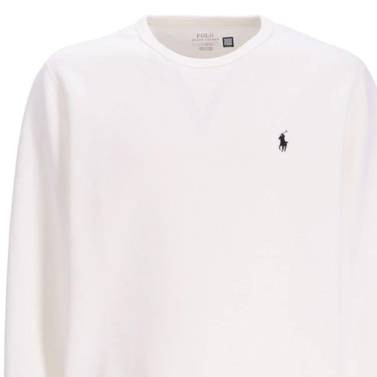 Details for Sudadera Ralph Lauren Blanca de Logo con Cuello Redondo y Mangas Largas. 710881519-006