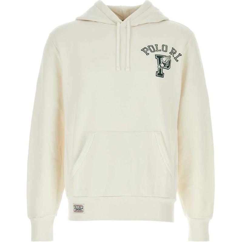 Ralph Lauren White Logo Loose-Fit Long-Sleeve Hoodie for Men POIZON240809509