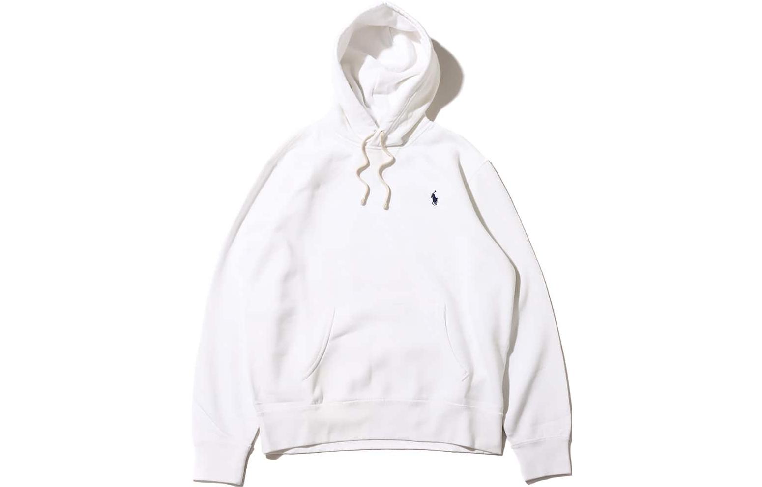 Ralph Lauren White Relaxed Fit Hoodie with Drawstring kni16820353-100
