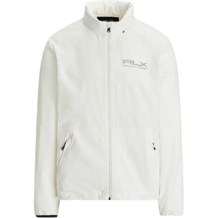 Ralph Lauren White Solid Zip-Up Jacket with Stand Collar MNRXOTW16020105-100