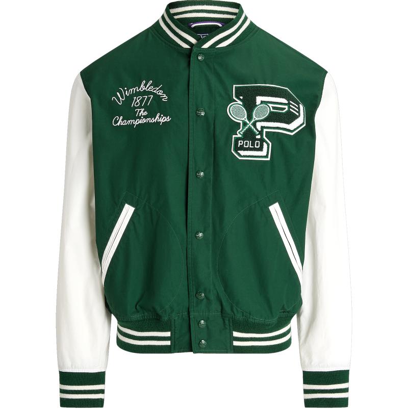 Ralph Lauren Wimbledon SS24 Logo Patch Single-Breasted Jacket Moss Agate Green Men MNPOOTW16021387-300
