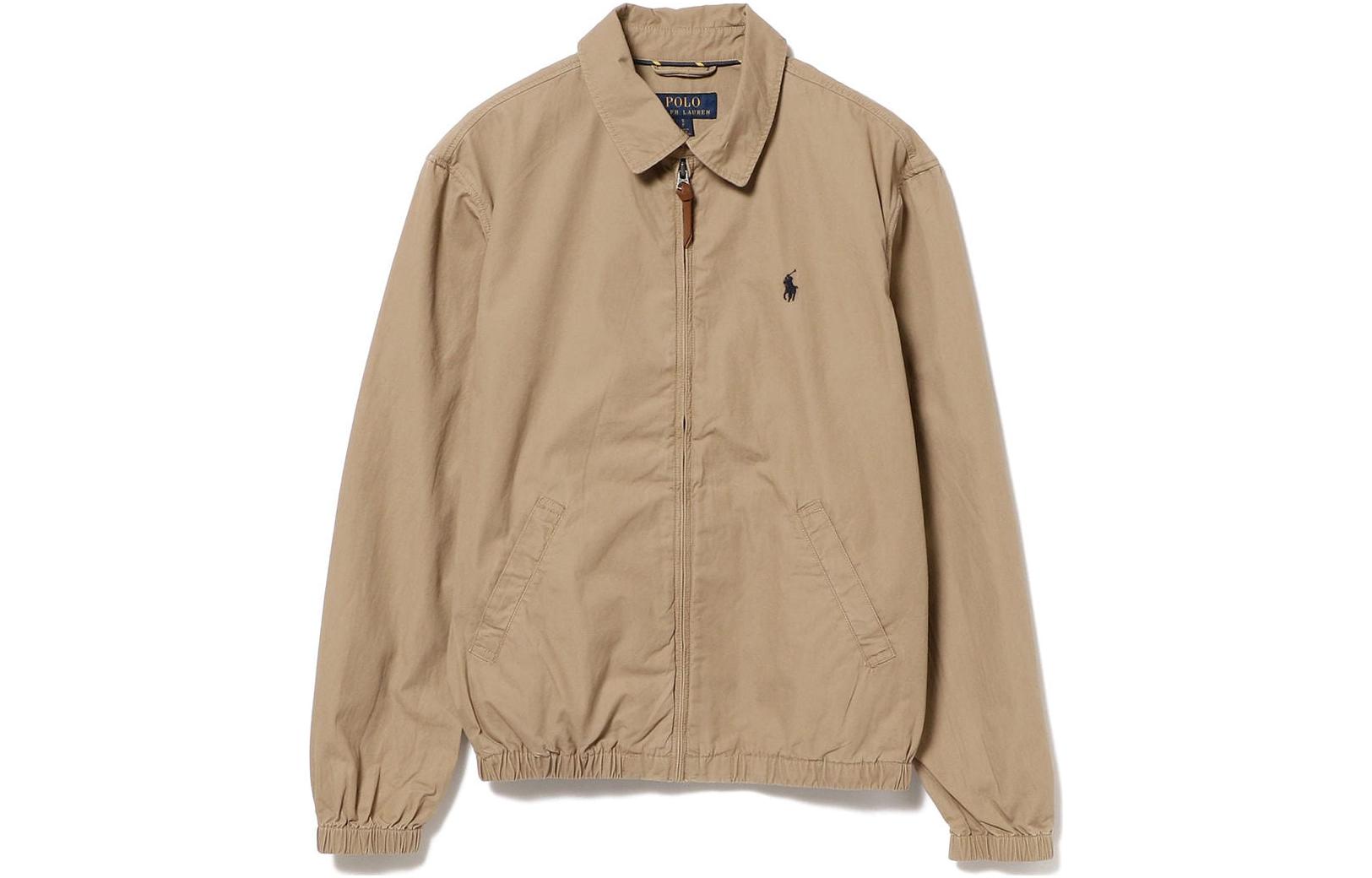 Ralph Lauren Beams Khaki Embroidered Logo Bomber Jacket Men 11-18-4746-770