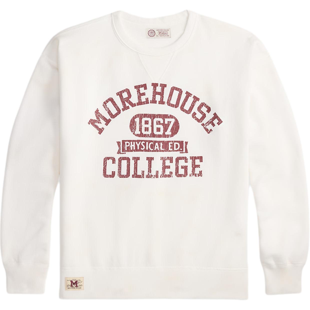 Ralph Lauren Morehouse College Logo Crewneck Fleece Sweatshirt Unisex 710974730-001