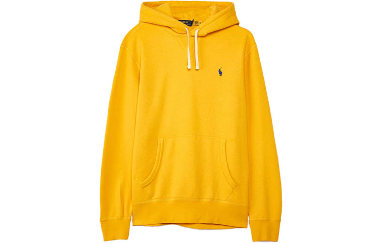 Ralph Lauren Yellow Cotton Pullover Hoodie Long Sleeve 710766778-041