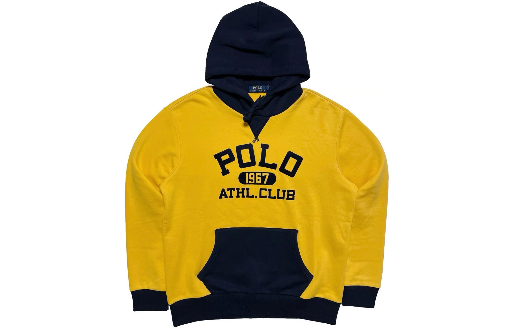 Ralph Lauren Yellow Hoodie with Logo Print 710929404-002