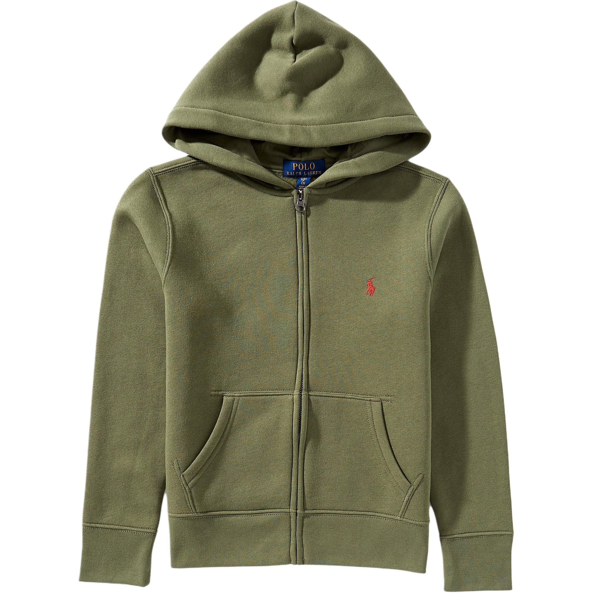 Order 拉夫羅倫青少年FW25標誌抓絨連帽外套全拉鏈夾克 323799360-053