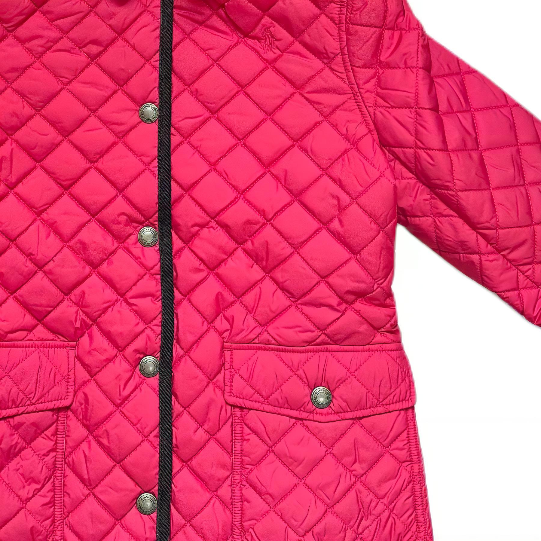 Ralph Lauren Youth Quilted Embroidered Hooded Jacket Red FW24 313910983-004 圖 4