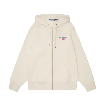 Ralph Lauren Zip-Up Hoodie Jacket in Natural Color MNPOKNI16824431-101
