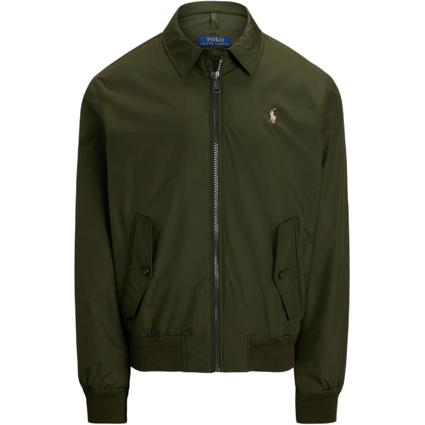 Ralph Lauren Zip-Up Jacket with Buttoned Pockets in Olive Green MNPOOTW16021559