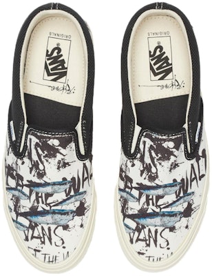 Ralph Steadman x Vans OG Classic Slip-On LX 'Blue Tuna' VN0A45JKVQM Shop Ralph Steadman x Vans OG Classic Slip-On LX 'Blue Tuna' VN0A45JKVQM