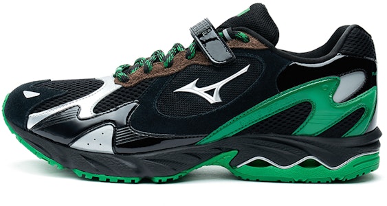 Mizuno x Randomevent Wave Rider 1 'Hitam Hijau Perak' D1GH224201 Buy Mizuno x Randomevent Wave Rider 1 'Hitam Hijau Perak' D1GH224201